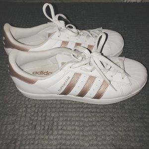 Adidas  white with rose gold ‼️MAKE AN OFFER ‼️
